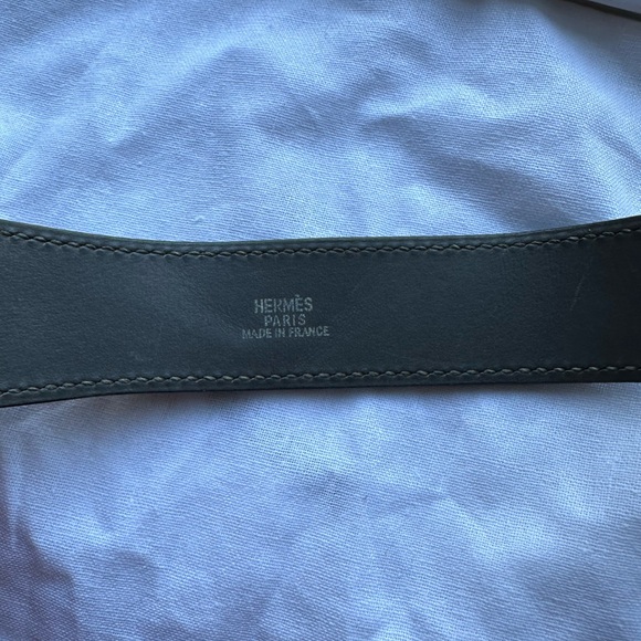 Hermes Dark Grey Leather Bracelet - Picture 6 of 8